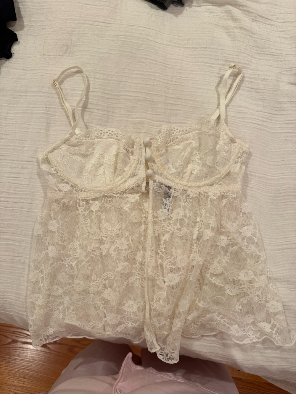 Urban Outfitters Cream Lace Bralette Top